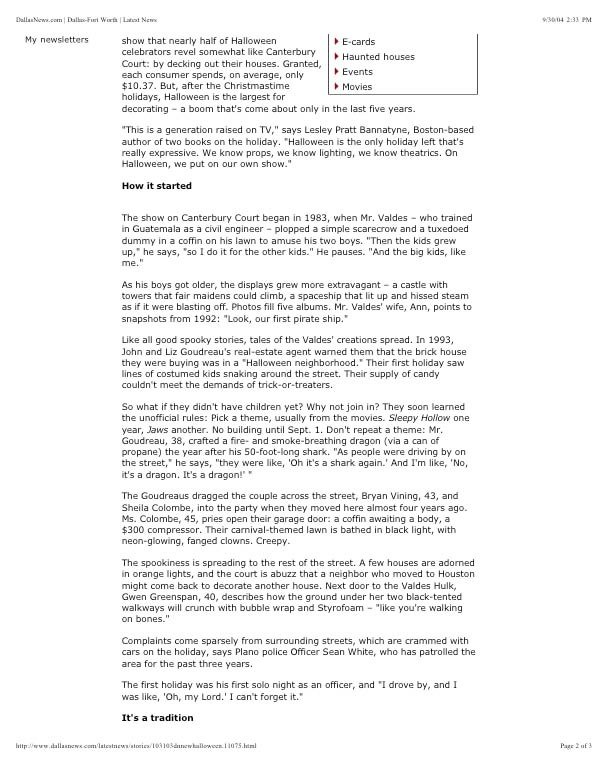 2003 Dallas Morning News Article 2